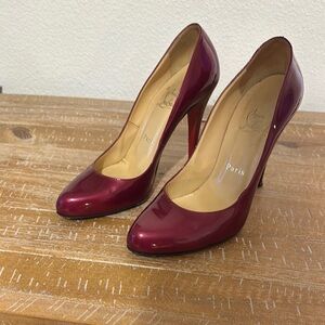 Red Patent Leather Stiletto Heels Christian Louboutin
